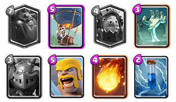 Preview of cards grayed out in a deck