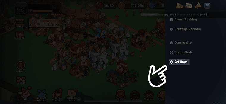 Finding Account ID, Settings Button Finding Account ID, Settings Button